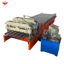 2020 Kirghizia type metal glazed tile roofing panel roll forming machine factory